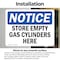 Signmission Store Empty Gas Cylinders Here, 7 in W x Rectangle, Vinyl Decal OS-2PACK-NS-D-57-L-16627 - alternate 4